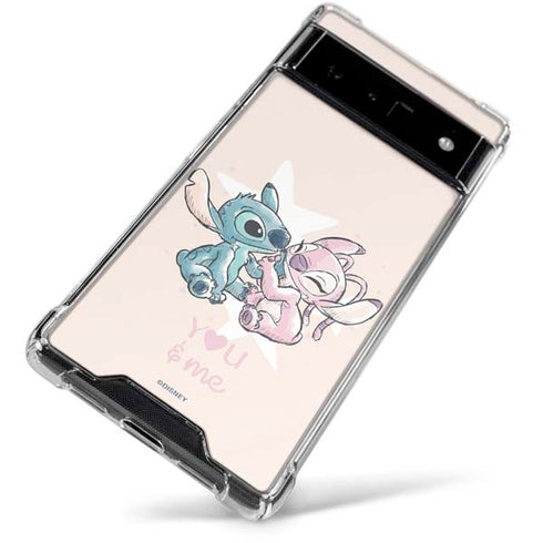 Disney Lilo and Stitch Stitch and Angel Google Pixel 6 Clear Case
